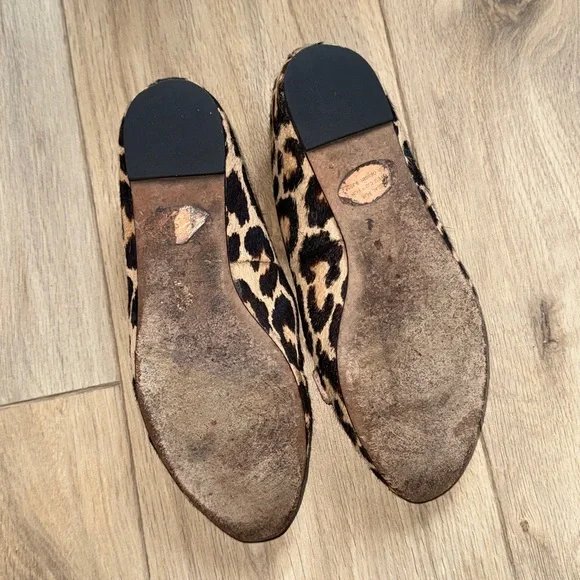 KATE SPADE NEW YORK Sutton Loafers Leopard Print Calf Hair Ballet Flat Shoes - Picture 3 of 6